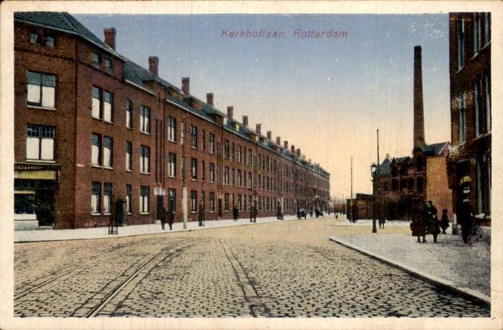 Rotterdam - Kerkhoflaan - Fabrieksschoorsteen, Verzamelen, Ansichtkaarten | Nederland, Gelopen, Zuid-Holland, Voor 1920, Ophalen of Verzenden