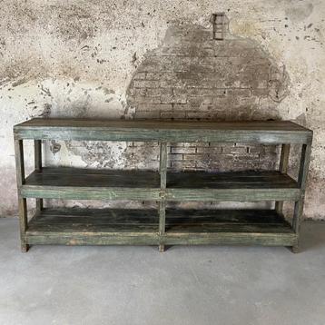 Oude fabriekstafel uit india beschikbaar voor biedingen