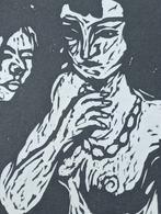 Kirchner naakte vrouw erotiek erotisch, Antiek en Kunst, Kunst | Etsen en Gravures, Verzenden