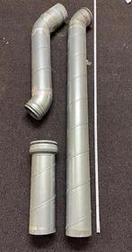 Giveg spirobuis rookgasafvoer buis bochten verloopstuk, Ophalen, Afvoer, Zo goed als nieuw, Rvs