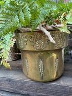 Art deco koperen bloempot, Ophalen of Verzenden