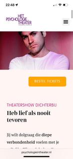 Te koop 2 kaartjes psychologie in theater in Oss, Tickets en Kaartjes, Theater | Overige, Twee personen