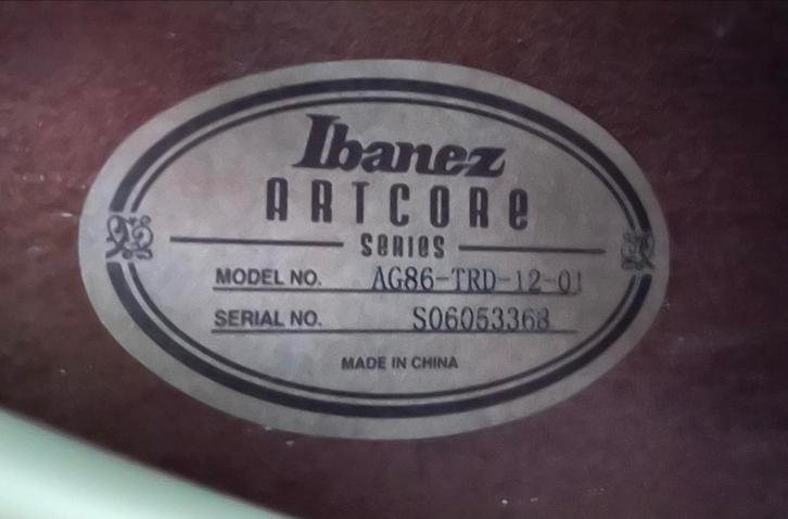 Ibanez Artcore Hollowbody - Zo goed als nieuw!, Muziek en Instrumenten, Snaarinstrumenten | Gitaren | Elektrisch, Zo goed als nieuw