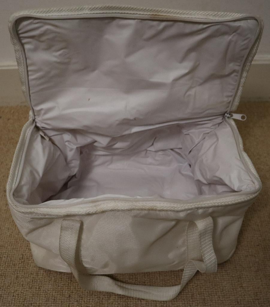 Witte opvouwbare koeltas met ritssluiting – groot formaat, Ophalen, Koeltas, Koelelement