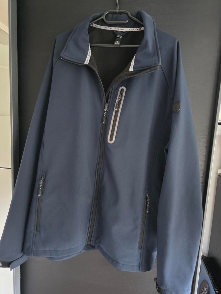 Kjelvik softshell jas, maat 4XL, Ophalen of Verzenden, Zo goed als nieuw, Blauw