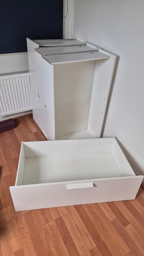 Ikea Brimnes opberglades, Ophalen, Gebruikt, Wit, Tweepersoons