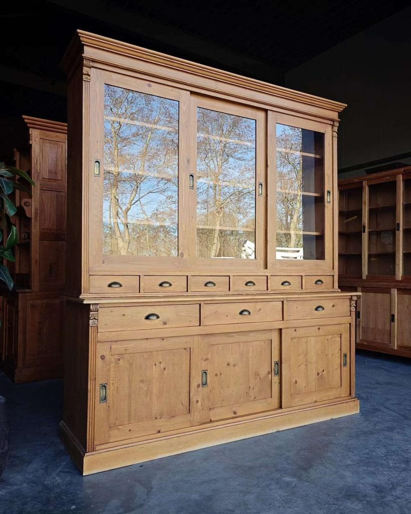 Grenen Buffetkast | Winkelkast | Servieskast #8557, Niet ingevuld, Met deur(en), 200 cm of meer, 150 tot 200 cm