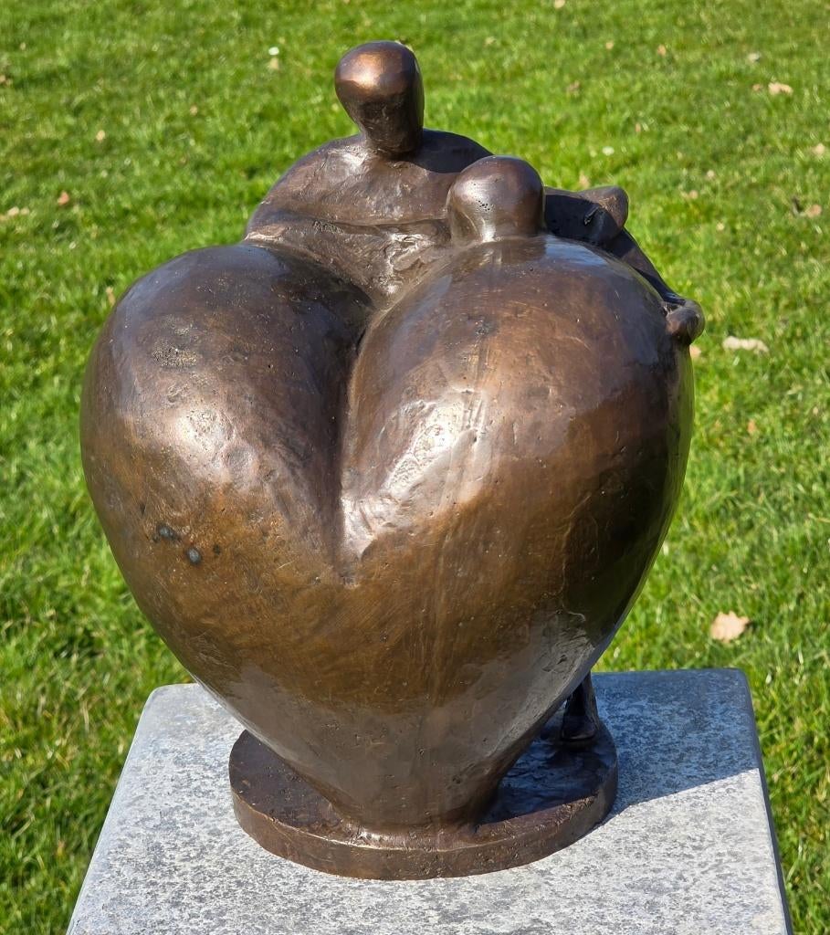 URN MET VERDRIETIGE MENSEN / bronzen asurn, Huis en Inrichting, Woonaccessoires | Overige, Nieuw, Ophalen of Verzenden