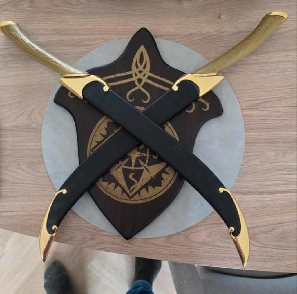Lord of the Rings Legolas Zwaard Set Replica, Ophalen of Verzenden, Gebruikt, Replica