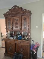 Antieke Eiken Buffetkast met Rijkelijk Houtsnijwerk, Antiek en Kunst, Ophalen