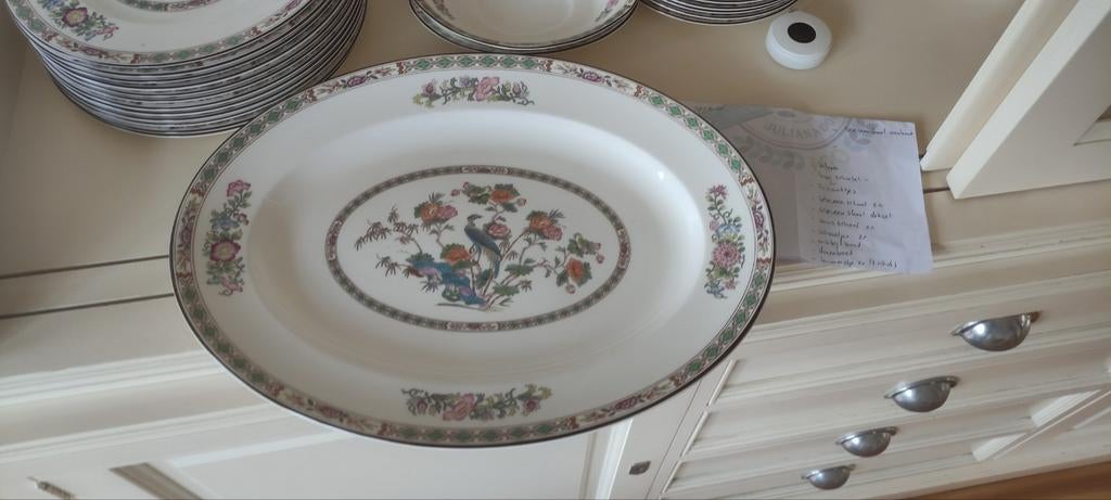 Uitgebreid Wedgewood Kutani Crane servies, Antiek en Kunst, Antiek | Servies compleet, Ophalen
