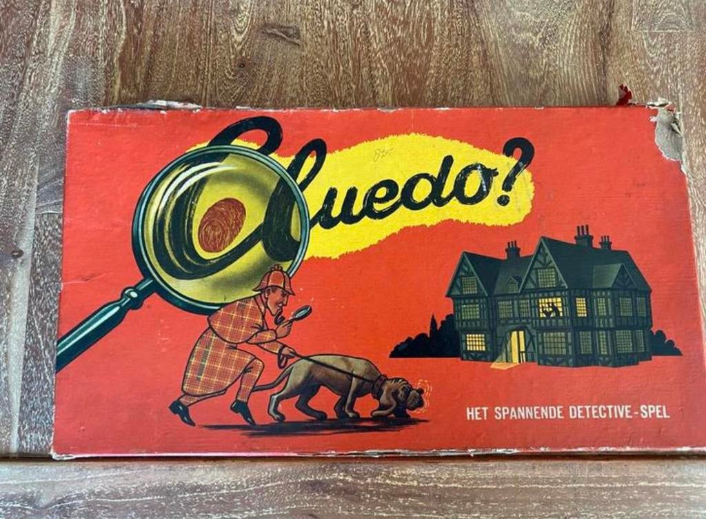 Vintage Cluedo Detective Bordspel - Nederlandse Rode Doos, Drie of vier spelers, Ophalen of Verzenden, Gebruikt