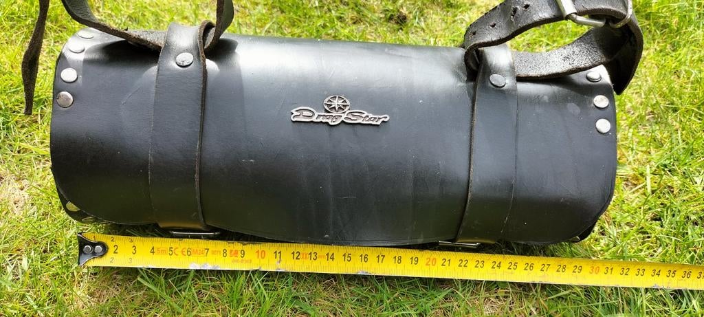 Drag Star Motorfiets Gereedschapstas Zwart Leer, Ophalen of Verzenden, Gebruikt