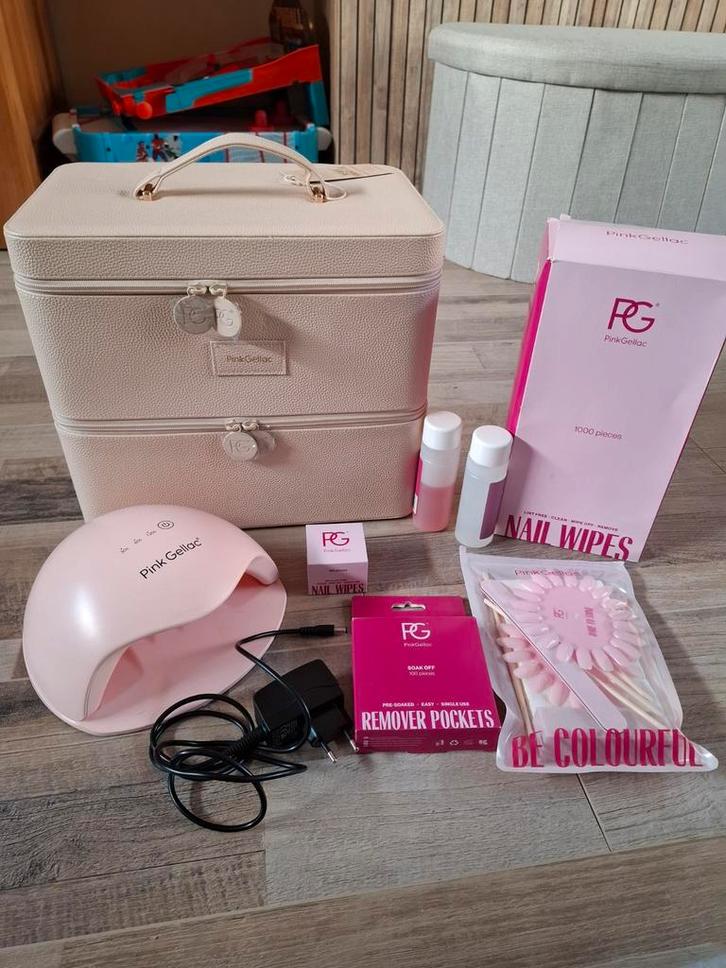 Grote partij pinkgellac, Sieraden, Tassen en Uiterlijk, Uiterlijk | Cosmetica en Make-up, Zo goed als nieuw, Handen en Nagels