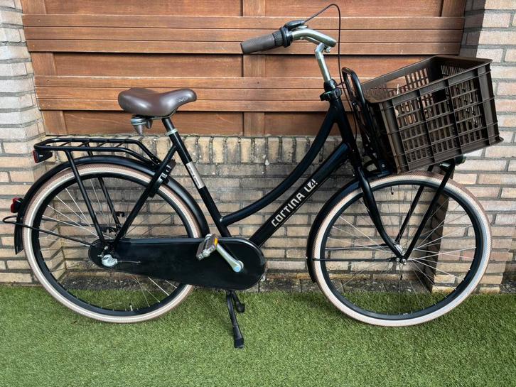 Cortina 28 inch Jet Black Matt zwart mat frame maat 57, Fietsen en Brommers, Fietsen | Dames | Omafietsen, Zo goed als nieuw, 56 cm of meer