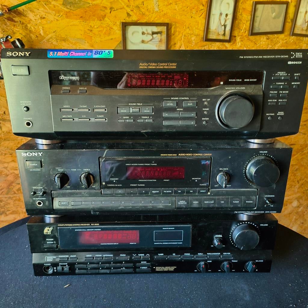 3 receiver/ versterkers, Audio, Tv en Foto, Versterkers en Receivers, Ophalen, Gebruikt, 60 tot 120 watt, Sony