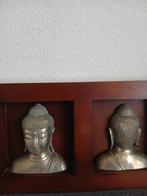 Indonesisch Zilverkleurig metaal Boeddha beeld buste lijst, Ophalen of Verzenden, Gebruikt