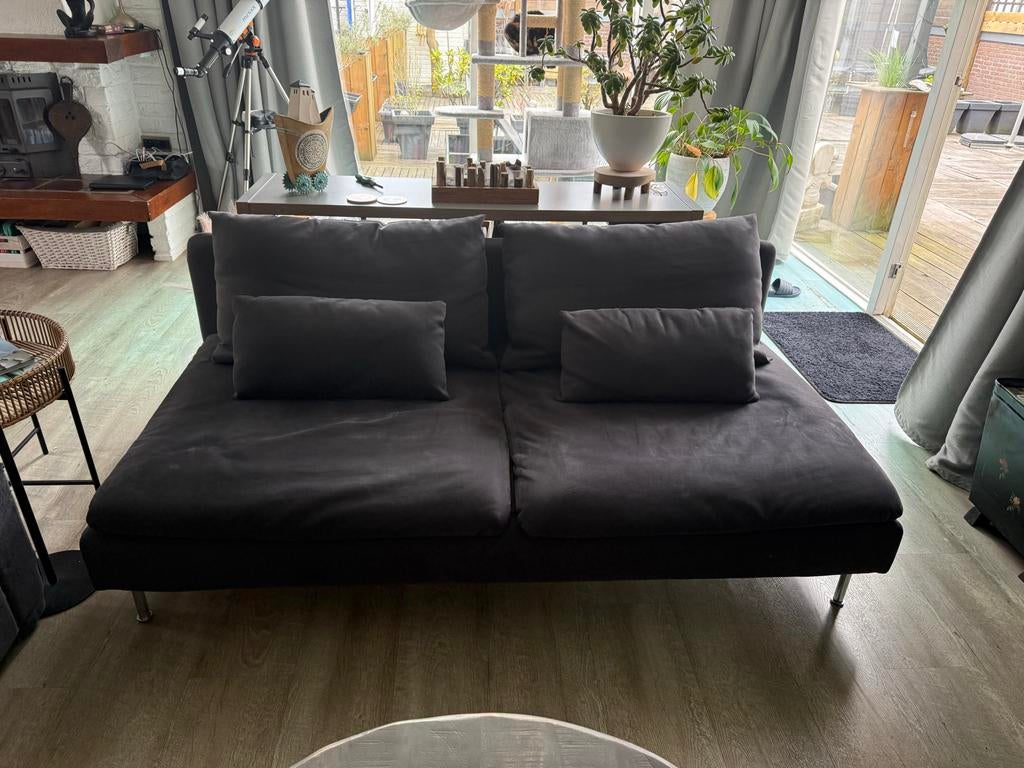 IKEA Söderhamn 3-zits bank - Antracietgrijs, Ophalen, Driepersoons, 75 tot 100 cm, Zo goed als nieuw