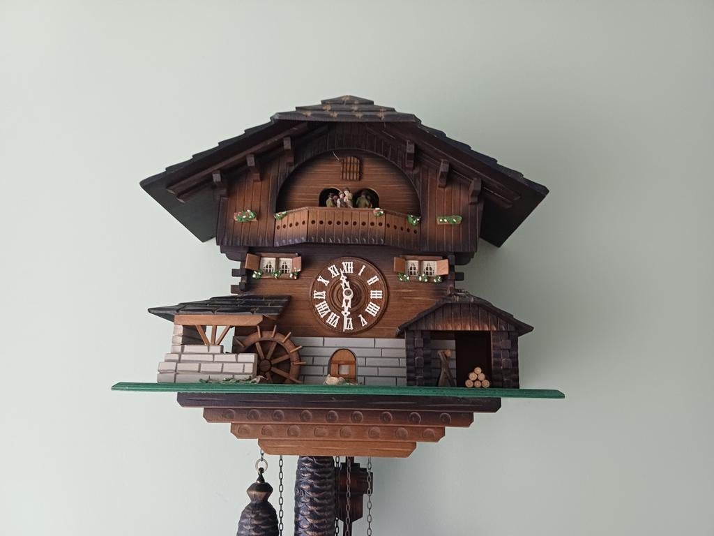 Mooie grote chalet koekoeksklok 8 daags uurwerk, Antiek en Kunst, Antiek | Klokken, Ophalen of Verzenden