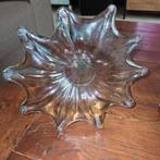 Art deco hand geblazen glazen bloem vaas, lichtgroen., Ophalen of Verzenden