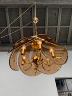 Hollywood Regency lamp topkwaliteit glas messing Nurigarage, Huis en Inrichting, Ophalen, Gebruikt, Glas, Hollywood regency brass messing