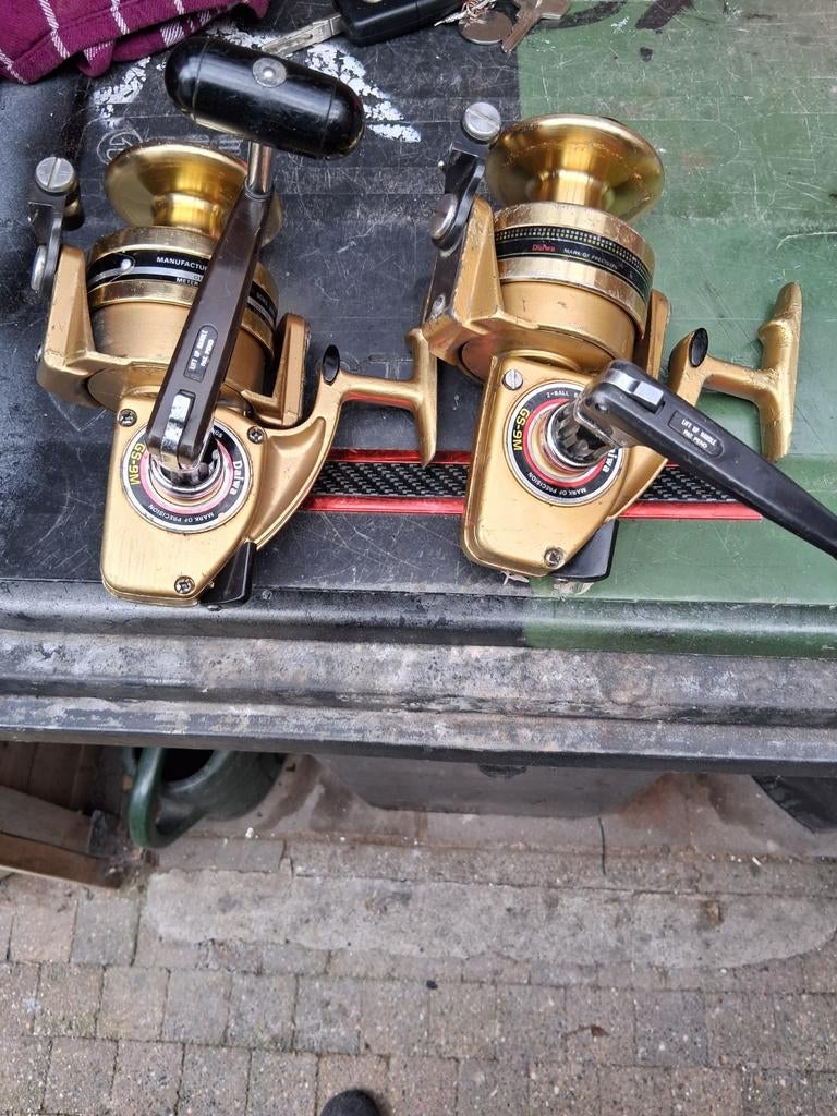 2 keer Daiwa gs9m, Watersport en Boten, Ophalen of Verzenden, Zo goed als nieuw, Molen