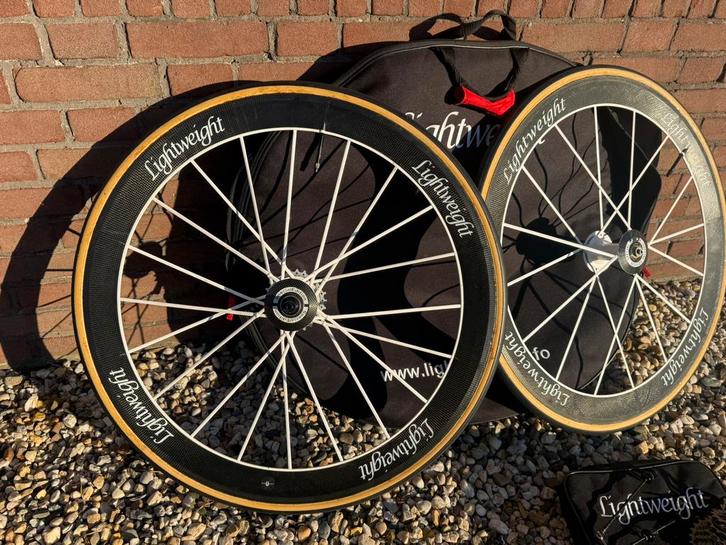 Lightweight carbon wielset team milram sram red dure ace, Fietsen en Brommers, Fietsonderdelen, Racefiets, Wiel, Ophalen