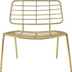 Bloomingville loungestoel messing, Ophalen of Verzenden, Gebruikt, Overige kleuren, Eén