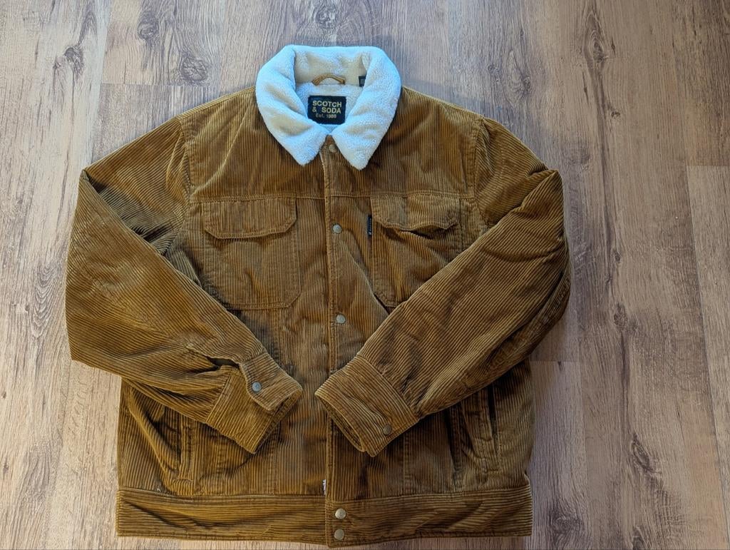 Scotch & Soda corduroy jas XXL, Kleding | Heren, Jassen | Winter, Bruin, Overige maten, Ophalen of Verzenden, Zo goed als nieuw