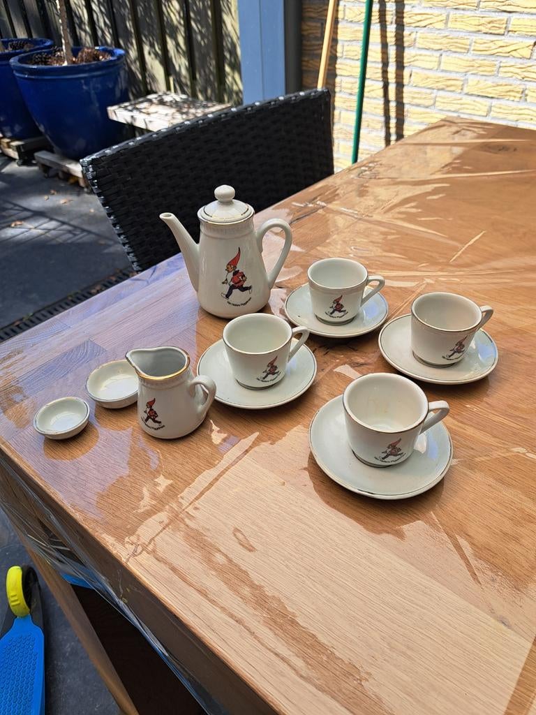 Vintage Van Nelle's Piggelmee porseleinen kinderservies, Ophalen of Verzenden