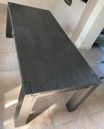 Massief eiken houten eettafel - Robuust en Stijlvol, Ophalen, Gebruikt, Eikenhout, 50 tot 100 cm