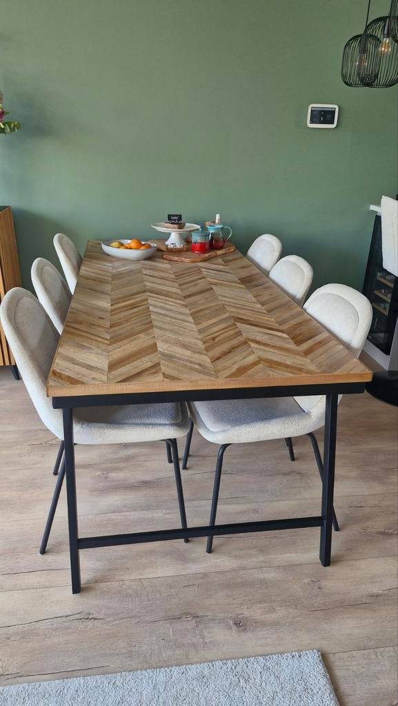 Eettafel 6 personen, Ophalen, Rechthoekig, 150 tot 200 cm, 50 tot 100 cm
