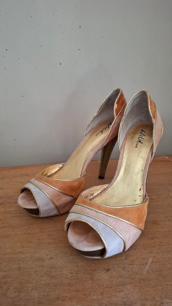 Vintage suède leren naaldhakken - Maat 39, Kleding | Dames, Schoenen, Ophalen of Verzenden