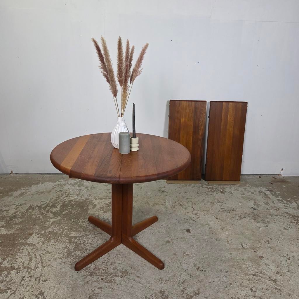 Korup Design, vintage jaren 60 Deense verlengbare tafel teak, Ophalen, Gebruikt, 50 tot 100 cm, Vijf personen of meer