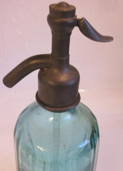 originele oude blauwe siffonfles spuitfles Buchy, Verzenden