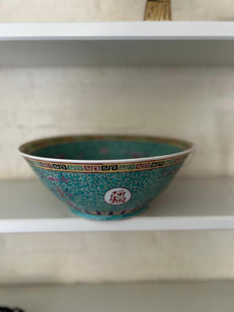 Prachtige Chinese schaal met gedetailleerde decoratie, Ophalen