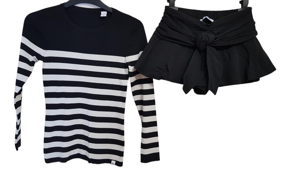 Geweldige NIK & NIK gebreide top zwart-wit maat 12/152., Kinderen en Baby's, Kinderkleding | Maat 152, Trui of Vest, Nik&Nik, Zo goed als nieuw