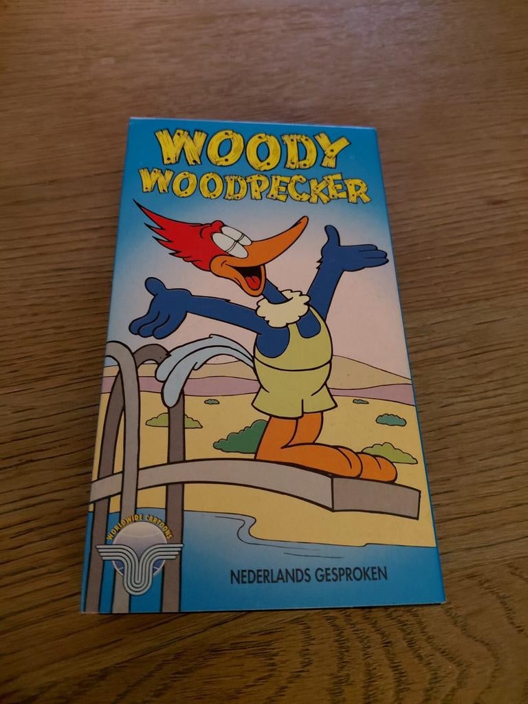 Woody Woodpecker videoband worldwide cartoons., Cd's en Dvd's, VHS | Kinderen en Jeugd, Alle leeftijden, Ophalen of Verzenden