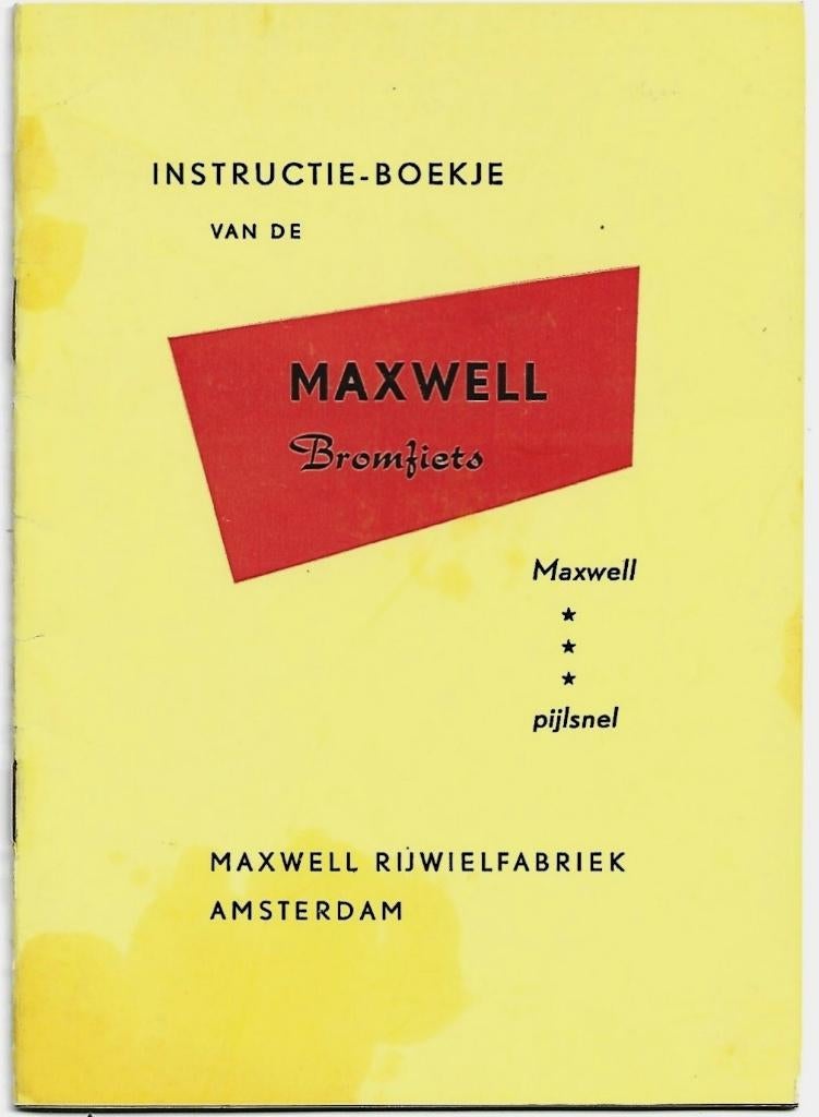 Maxwell instructieboek bromfiets HMW 50 N (2368z), Fietsen en Brommers, Verzenden