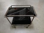 Vintage serveerwagen met glazen platen, Ophalen, Gebruikt, Metaal of Aluminium, Vintage