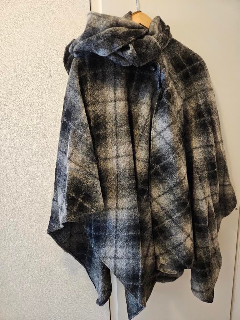 Dames poncho cape van wol, XL, Ophalen of Verzenden