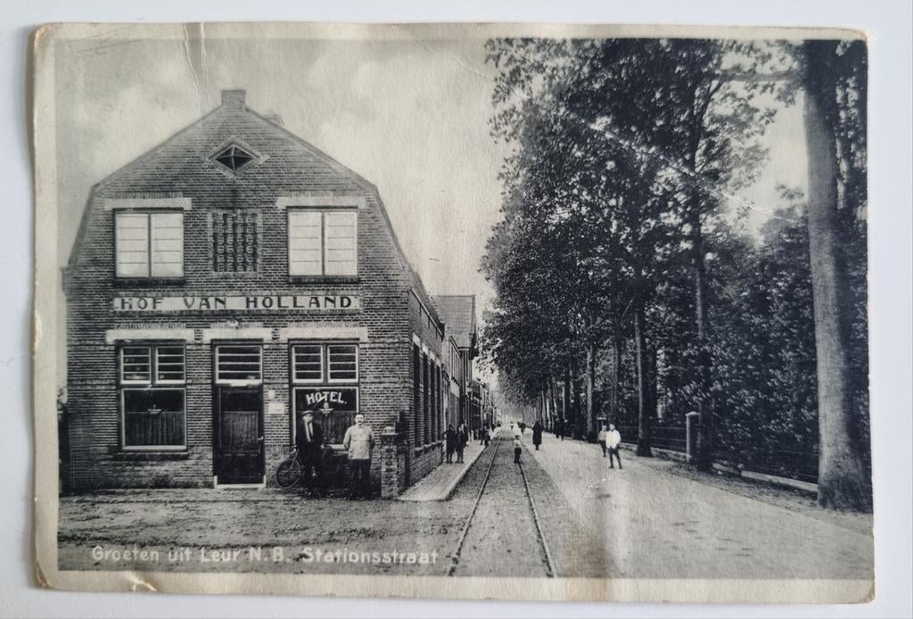 Leur café Roeloffs Van Bergenplein, Ophalen of Verzenden, 1920 tot 1940, Gelopen, Noord-Brabant