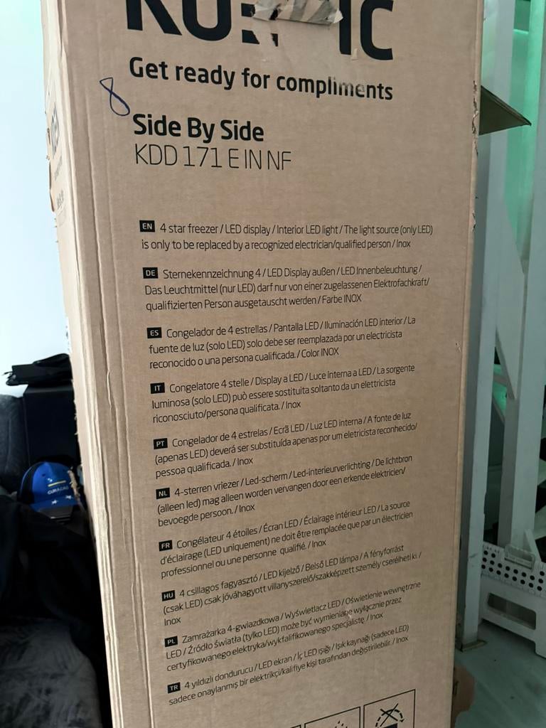 Koelkast nieuw in doos, Ophalen, Zo goed als nieuw