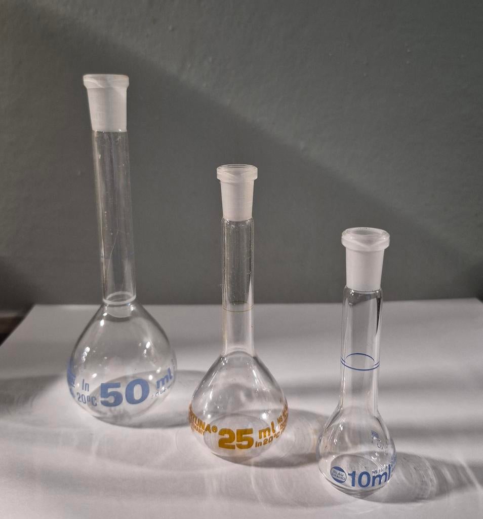 Vintage maatkolf 50 - 25 en 10 ml (3), Ophalen of Verzenden, Zo goed als nieuw, Overige typen