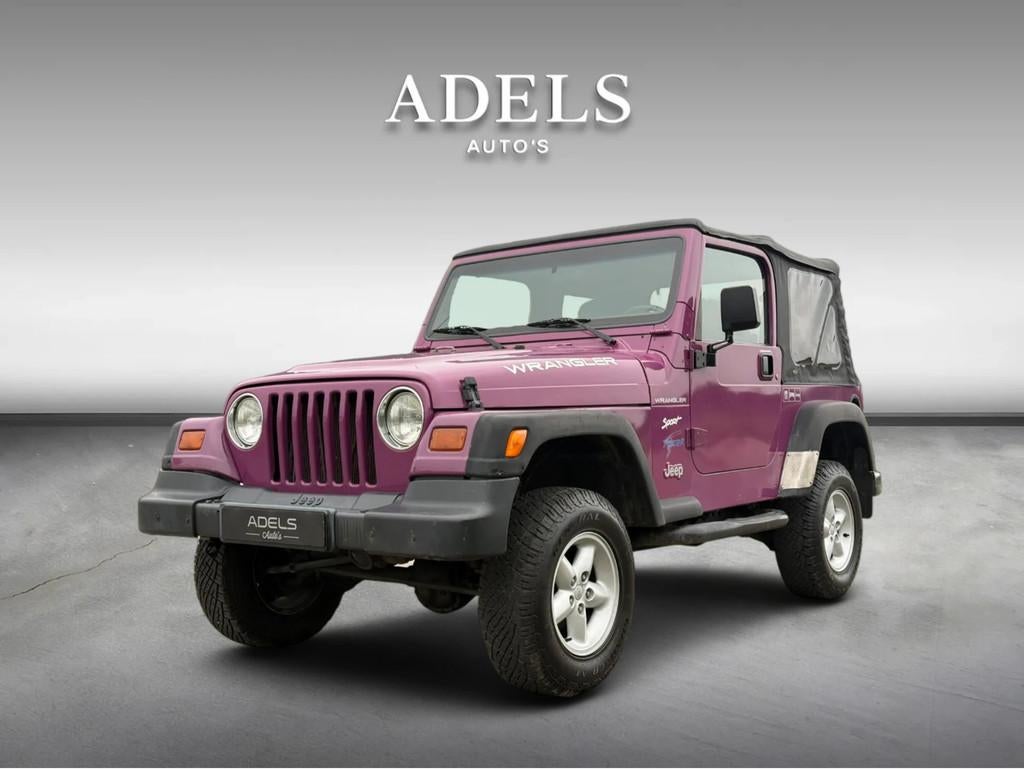 Jeep Wrangler 2.5i Softtop Cabrio Twister Uitvoering 90s Cla, Auto's, Jeep, Stof, Overige kleuren, Cabriolet