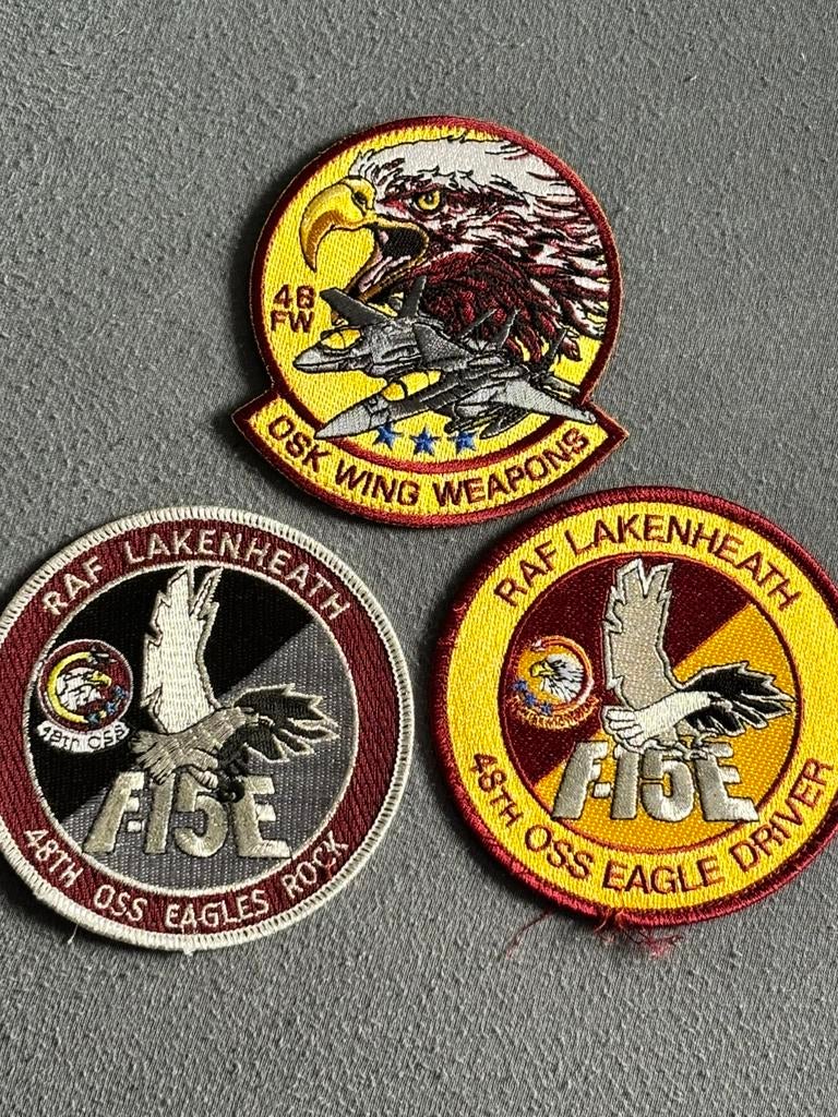 Lotje USAFE 48th, Verzenden, Luchtmacht, Amerika, Embleem of Badge