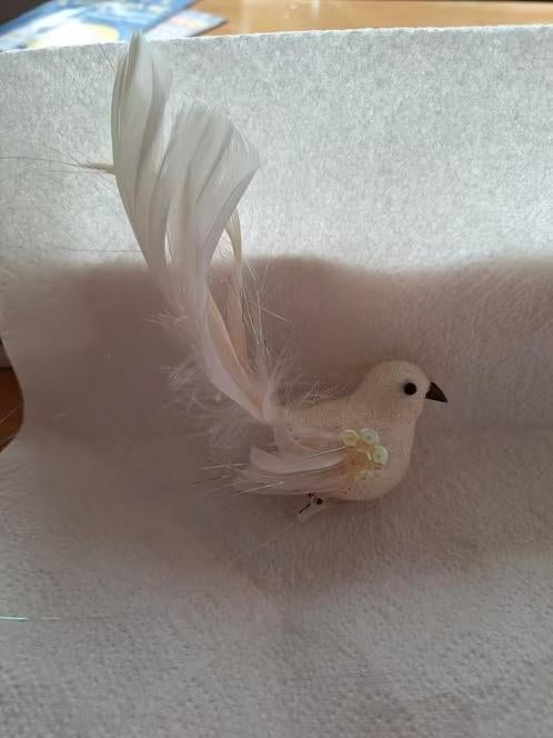 Witte vogel op clip h, Gebruikt, Onbekend, Ophalen of Verzenden, Losse verkoop