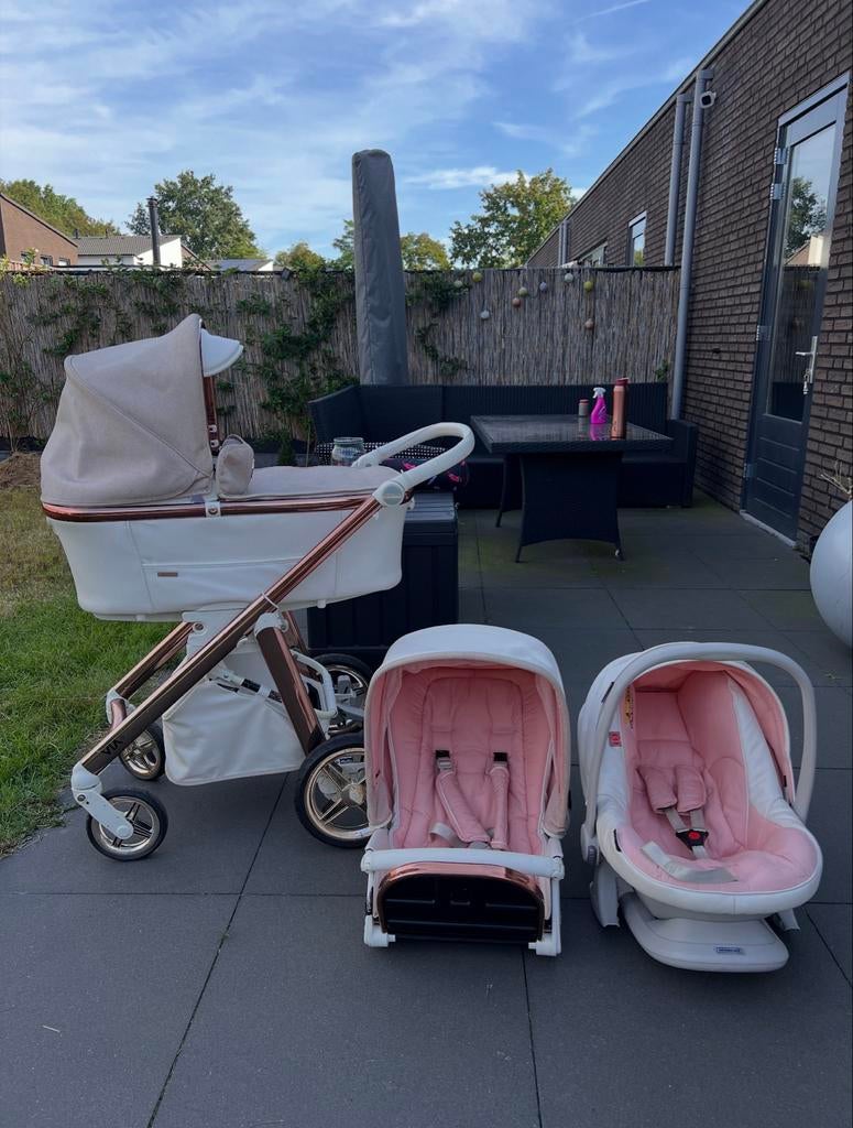 Kinderwagen met buggy, autostoel en isofix brand Bebecar, Kinderen en Baby's, Kinderwagens en Combinaties, Gebruikt, Combiwagen
