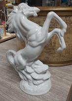 Wit porseleinen steigerend paard beeld., Ophalen of Verzenden, Zo goed als nieuw, Dier
