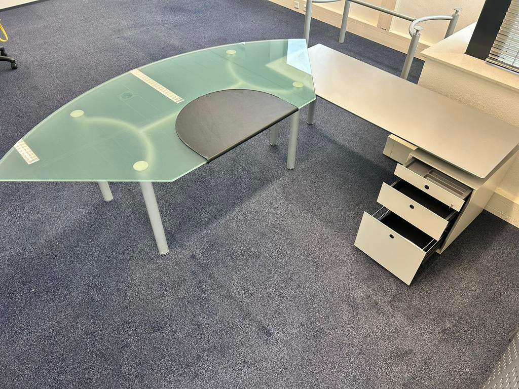 Glazen directiebureau Fantoniufficio, Huis en Inrichting, Bureaus, Gebruikt, Ophalen